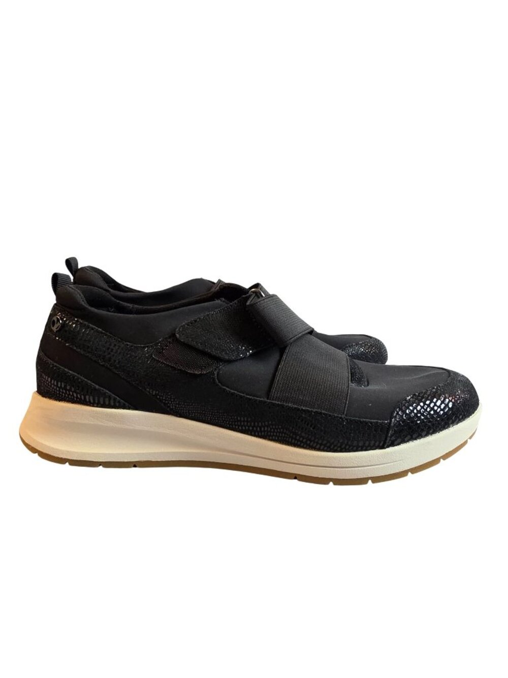 Revere Virginia Sneakers Womens 9 W Wide Black Leather Orthotic Comfort Shoes